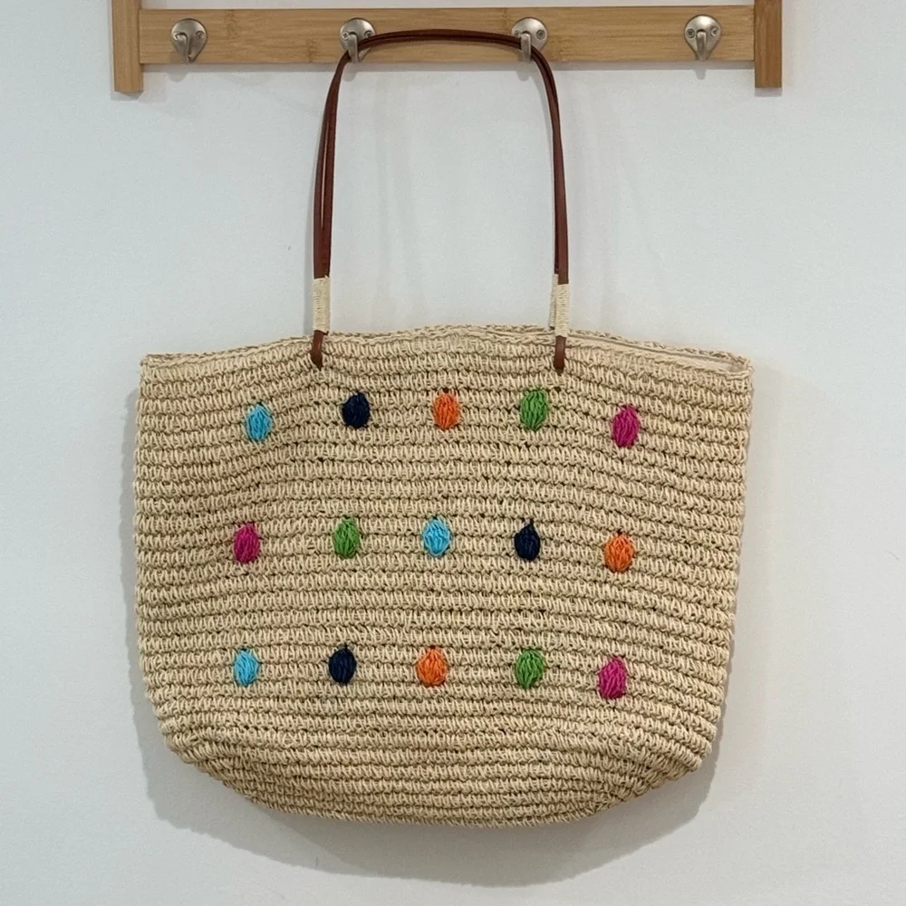 Isaac Mizrahi | Colorful Straw Tote